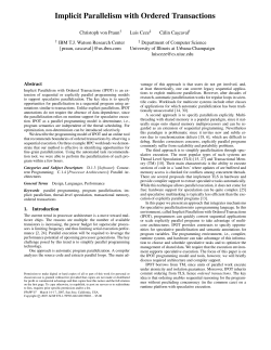 Implicit Parallelism with Ordered Transactions