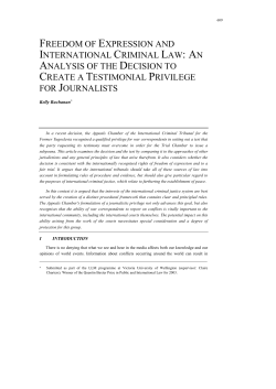 freedom of expression and international criminal law