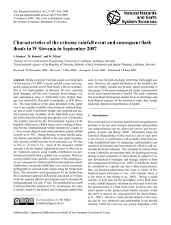 Characteristics of the extreme rainfall event and consequent flash