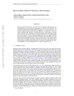 Quasi-Recurrent Neural Networks