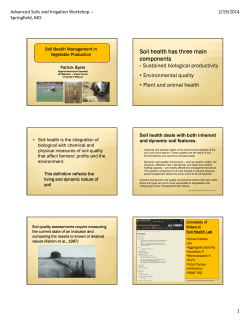 Soil health has three main components