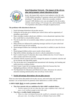The impact of the eleven- plus and grammar school education in