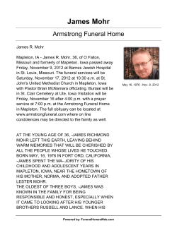 James Mohr - Funeral Home Web Site