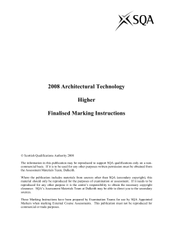 2008 Architectural Technology Higher Finalised Marking