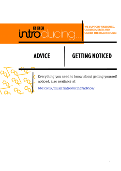 BBC Introducing - Advice