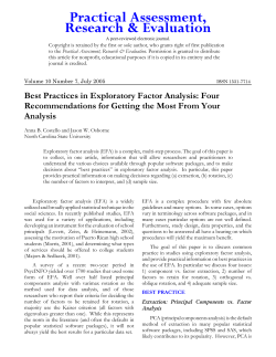 Best Practices in Exploratory Factor Analysis: Four