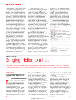 Bringing friction to a halt