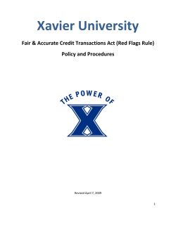 Model Identity Theft Policy and FACTA Compliance
