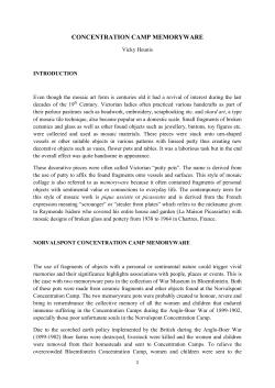 concentration camp memoryware - Anglo