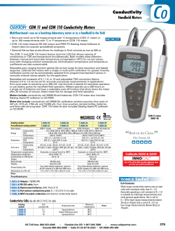 CON 11 and CON 110 Conductivity Meters - Cole