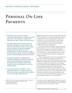 Personal On-Line Payments - Federal Reserve Bank of New York