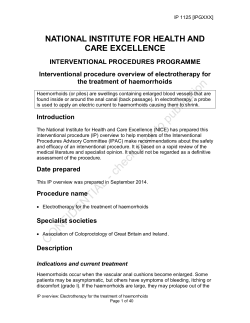 Electrotherapy for the treatment of haemorrhoids