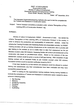 Trainer Assessor competency evaluation for RPL