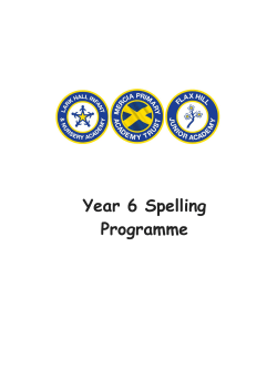 Spellings (Year 6)