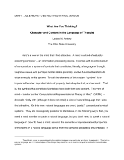 Character and Content in the Language of Thought