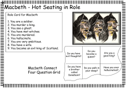 Macbeth Hot Seating - Collaborative Learning Project