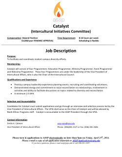 Catalyst Job Description