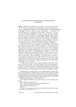 A DEATH-BED POEM ASCRIBED TO MUIREADHACH ALBANACH