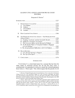 AGAINST CIVIL GIDEON