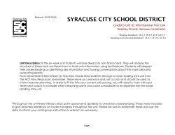 Unit 02 Reading Template - The Syracuse City School District