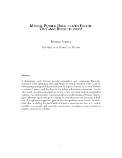 Mangal Pandey: Drug-crazed Fanatic or Canny Revolutionary?