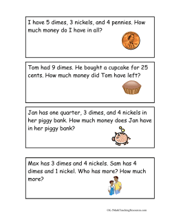 Money Word problems