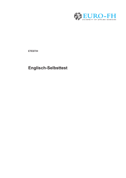 Englisch-Selbsttest - Euro-FH