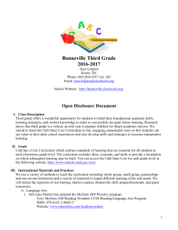 English - Bonneville Elementary School