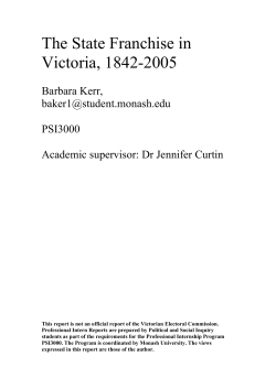 The State Franchise in Victoria, 1842