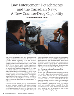 Law Enforcement Detachments and the Canadian Navy: A New