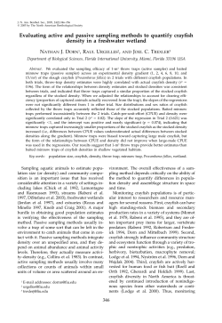 Evaluating active and passive sampling methods to quantify crayfish