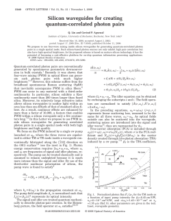 Silicon waveguides for creating quantum