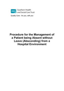 Absconding Patient Procedure - Southern Health and Social Care