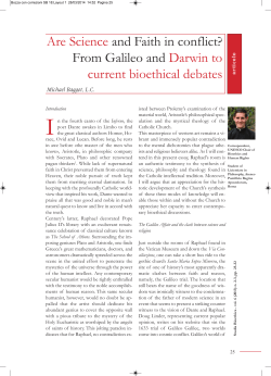 Are Science and Faith in conflict? From galileo and darwin to current