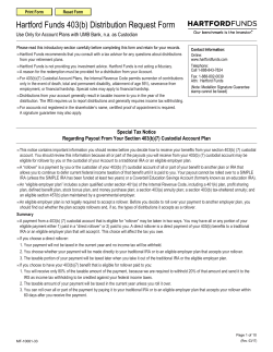 Hartford Funds 403(b) Distribution Request Form