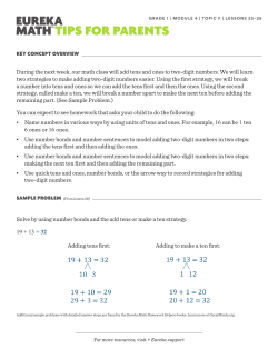 Solve by using number bonds and the add tens or make a ten