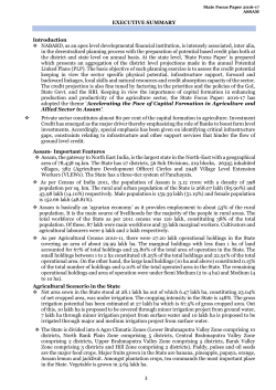 3 EXECUTIVE SUMMARY Introduction NABARD, as an apex level