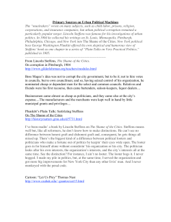 Primary Sources on Urban Political Machines The “muckrakers