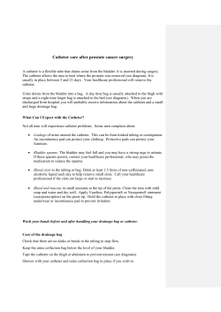 Catheter care after prostate cancer surgery