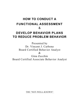 how to conduct a functional assessment