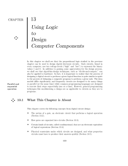 13 Using Logic to Design Computer Components