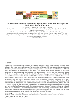 Abstract The Determinations of Household Agricultural Land Use