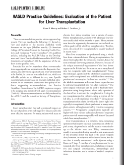 Evaluation of the Patient for Liver Transplantation