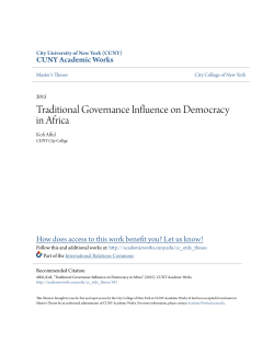Traditional Governance Influence on Democracy in Africa
