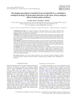 Developing sporophytes transition from an