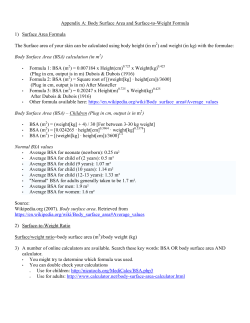 Appendix A: Body Surface Area and Surface-to