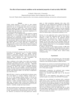The effect of heat treatment conditions on the mechanical properties