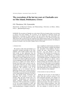 The excavations of the last ten years at Charkadio cave on Tilos