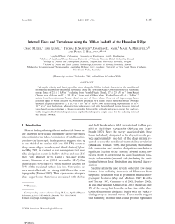 Internal Tides and Turbulence along the 3000-m