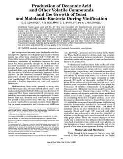 Production of Decanoic Acid and Other Volatile Compounds and the